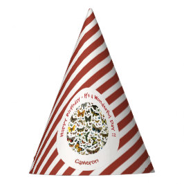 蝶の誕生日、パーティーのコラージュのアイテム パーティーハット