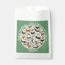 蝶の誕生日、パーティーのコラージュのアイテム フェイバーバッグ