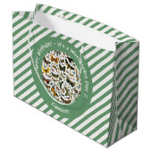 蝶の誕生日、パーティーのコラージュのアイテム ラージペーパーバッグ (裏面アングル)