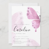 蝶の誕生日 招待状 (正面)