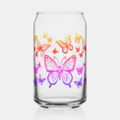 蝶の贈り物のための彼女，虹カラフル, ガラス缶 (左)