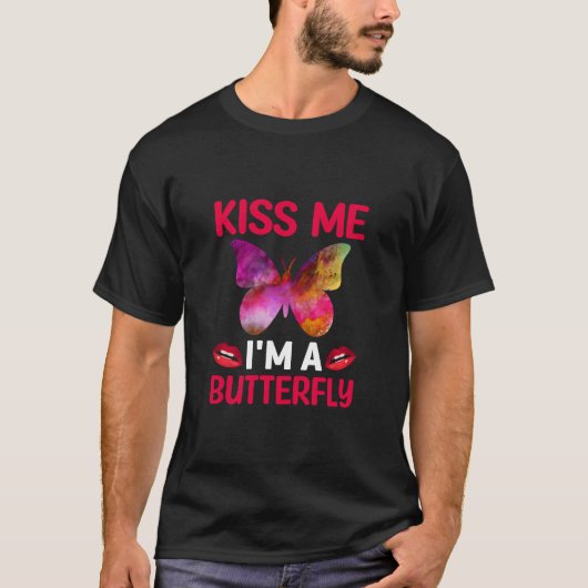 蝶の贈り物 | キスして、私は蝶なんだから Tシャツ (正面)