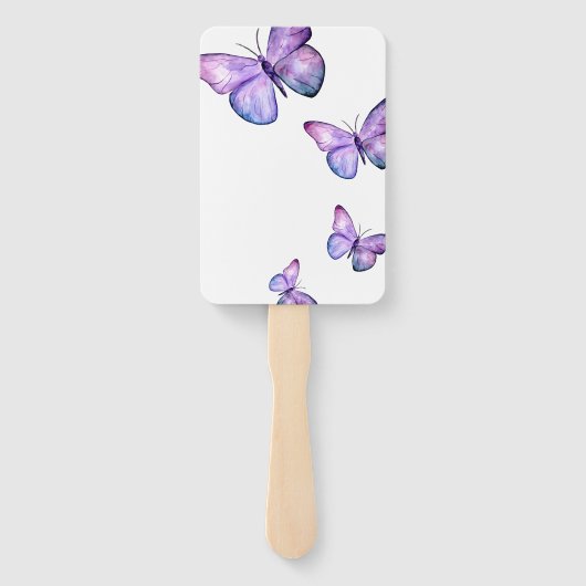 蝶の赤ちゃんシャワエレガントーありがとうスクリプト ハンドファン (裏面)