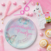 蝶の赤ちゃんシャワーに会って魅惑の夢 ペーパープレート (パーティー)