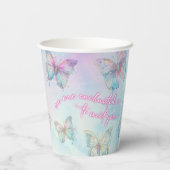 蝶の赤ちゃんシャワーに会って魅惑の夢 紙コップ (裏面)