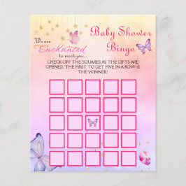 蝶の赤ちゃんシャワーゲームビンゴに会うように魅了される