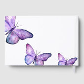 蝶の赤ちゃんシャワーパエレガントープル ゲストブック (裏面)