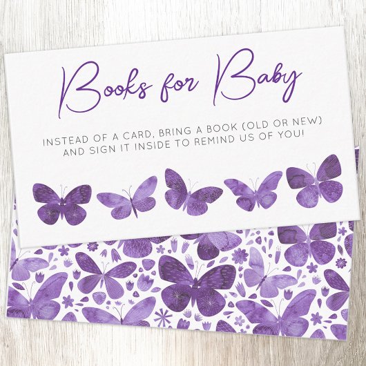 蝶の赤ちゃんシャワーベビー エンクロージャーカード