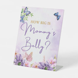 蝶の赤ちゃんシャワー女の子のペデスタルサイン 台座サイン