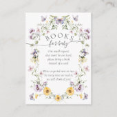 蝶の赤ちゃんシャワー山花ブックリクエスト エンクロージャーカード (正面)