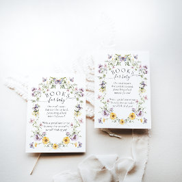 蝶の赤ちゃんシャワー山花ブックリクエスト エンクロージャーカード