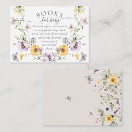 蝶の赤ちゃんシャワー山花ブックリクエスト エンクロージャーカード