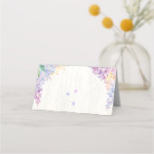 蝶の赤ちゃんシャワー食品ラベルまたは座席表 プレイスカード (裏面)