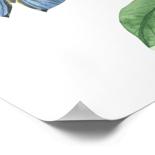 蝶の赤ちゃんシャワー ポスター (角)