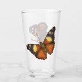 蝶の赤と黄色 タンブラーグラス (裏面)