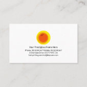 蝶の赤ん坊を羽ばたかせている花 名刺 (裏面)