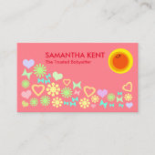 蝶の赤ん坊を羽ばたかせている花 名刺 (正面)