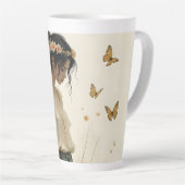 蝶の踊りの穏やかな優雅さ カフェラテマグ (右アングル)