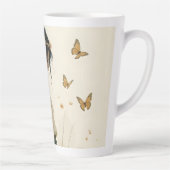 蝶の踊りの穏やかな優雅さ カフェラテマグ (右)