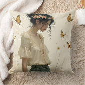 蝶の踊りの穏やかな優雅さ クッション (ブランケット)