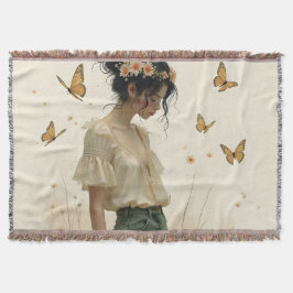 蝶の踊りの穏やかな優雅さ スローブランケット