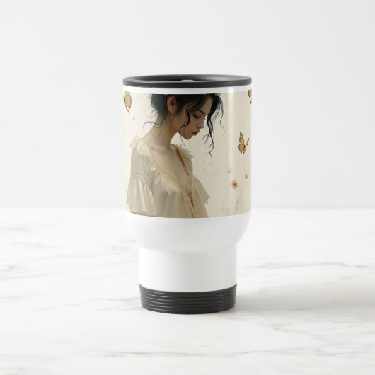 蝶の踊りの穏やかな優雅さ トラベルマグ (中央)