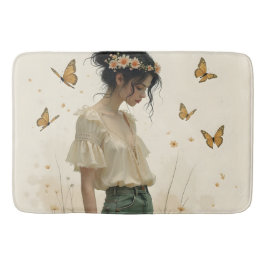 蝶の踊りの穏やかな優雅さ バスマット
