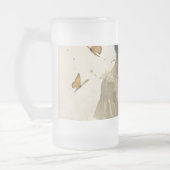 蝶の踊りの穏やかな優雅さ フロストグラスビールジョッキ (左)