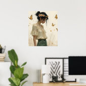 蝶の踊りの穏やかな優雅さ ポスター (ホームオフィス)