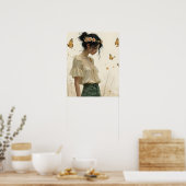 蝶の踊りの穏やかな優雅さ ポスター (キッチン)