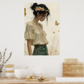 蝶の踊りの穏やかな優雅さ ポスター (キッチン)