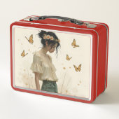 蝶の踊りの穏やかな優雅さ メタルランチボックス (裏面)