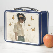 蝶の踊りの穏やかな優雅さ メタルランチボックス (インサイチュ)