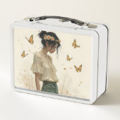 蝶の踊りの穏やかな優雅さ メタルランチボックス (裏面)