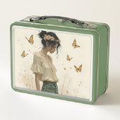 蝶の踊りの穏やかな優雅さ メタルランチボックス (裏面)