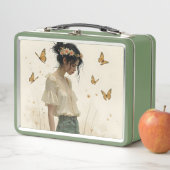 蝶の踊りの穏やかな優雅さ メタルランチボックス (インサイチュ)
