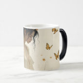 蝶の踊りの穏やかな優雅さ モーフィングマグカップ (正面右)