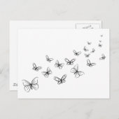 蝶の踊りページ全体 ポストカード (正面/裏面)