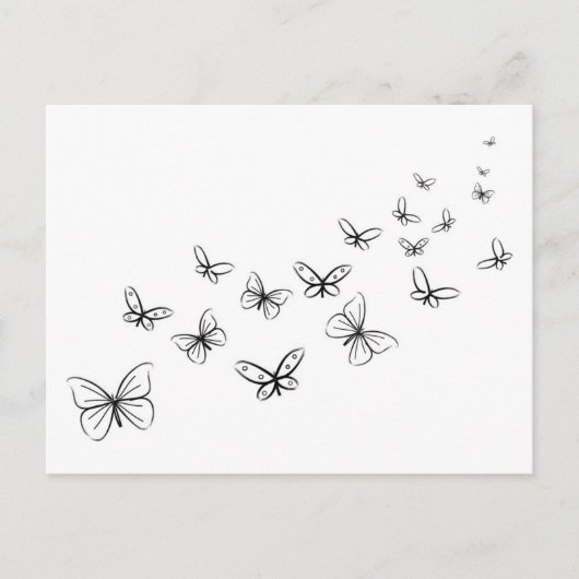 蝶の踊りページ全体 ポストカード (正面)