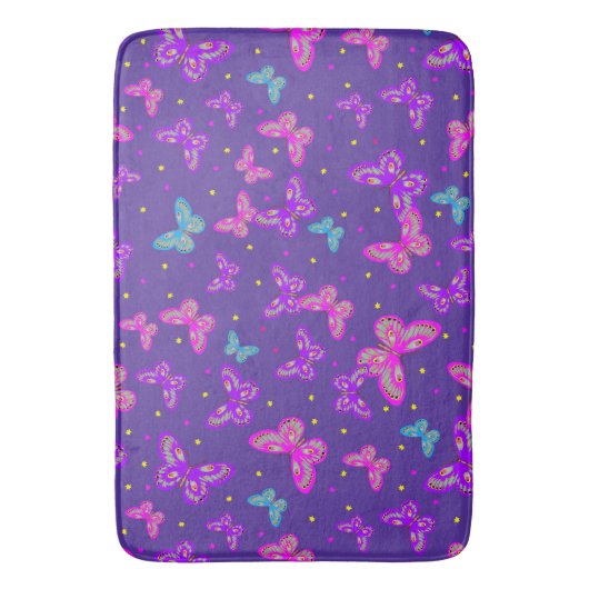 蝶の踊り バスマット (正面縦)