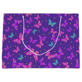 蝶の踊り ラージペーパーバッグ