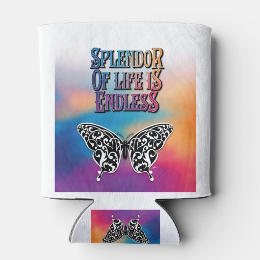 蝶の輝き 缶クーラー (裏面)