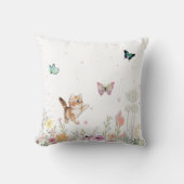 蝶の追いかけ クッション (正面)