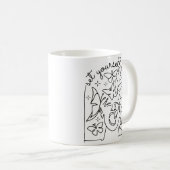 蝶の連続ライン自分自身を自由に設定 コーヒーマグカップ (正面右)