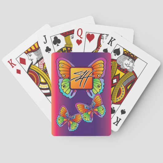 蝶の遊カード トランプ (裏面)