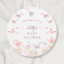 蝶の道ピンクの花ベビーシャワー