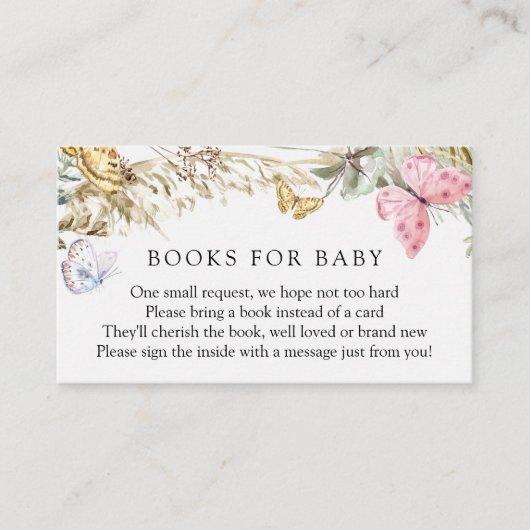 蝶の道Bohoブックスベビー囲い エンクロージャーカード (正面)