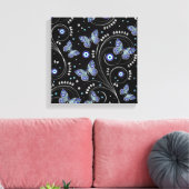 蝶の邪悪な目のパターン キャンバスプリント (インサイチュ (リビング))