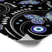 蝶の邪悪な目のパターン ポスター (角)