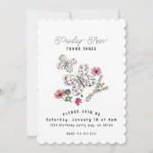 蝶の野生の花 招待状 (正面)